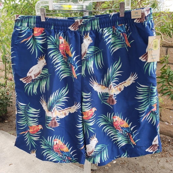 $119 NEW both Men 2XB Caribbean elastic waist swim trunks shorts mesh lining - Picture 3 of 14